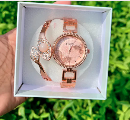 ✨ Stylish Watch + Bracelet Combo Set – Elegant Everyday Collection ✨