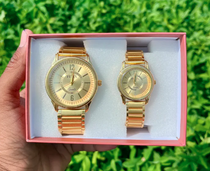 ✨ Stylish Couple Watch & Jewellery Combo Set – Romantic Gift Edition