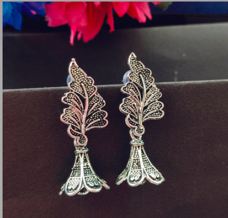 ✨ Oxidised Plated Jhumki Earrings – Multicolor Traditional Style ✨