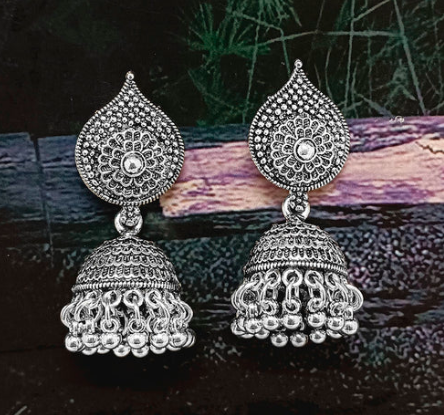 ✨ Oxidised Plated Dangler Earrings – AZO Collection ✨