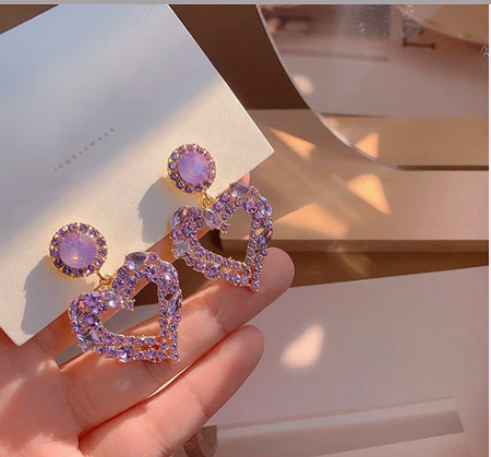 ✨ Purple Fantasy Earrings – Elegant Handcrafted Jewellery ✨