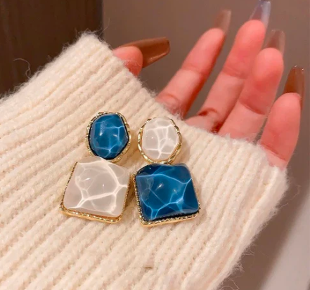 ✨ Ocean Mismatch Earrings – Trendy Handcrafted Jewellery ✨